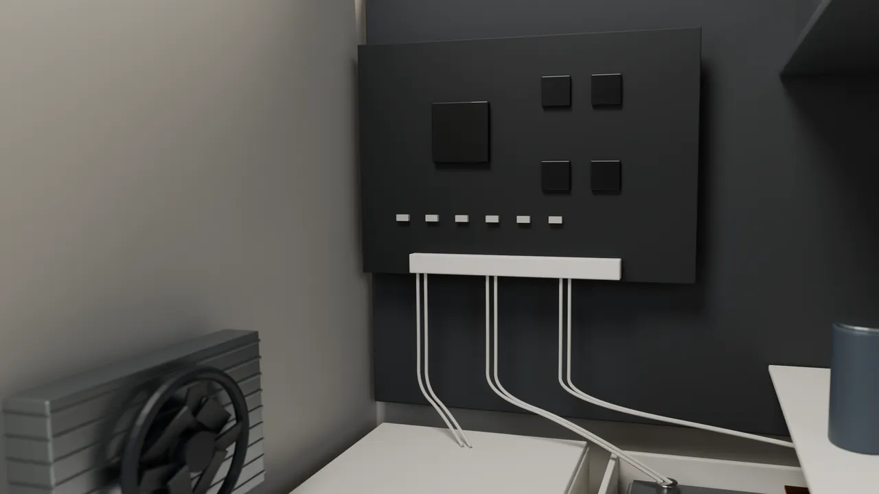 Illustrative generic management board with sense wires running to each module.