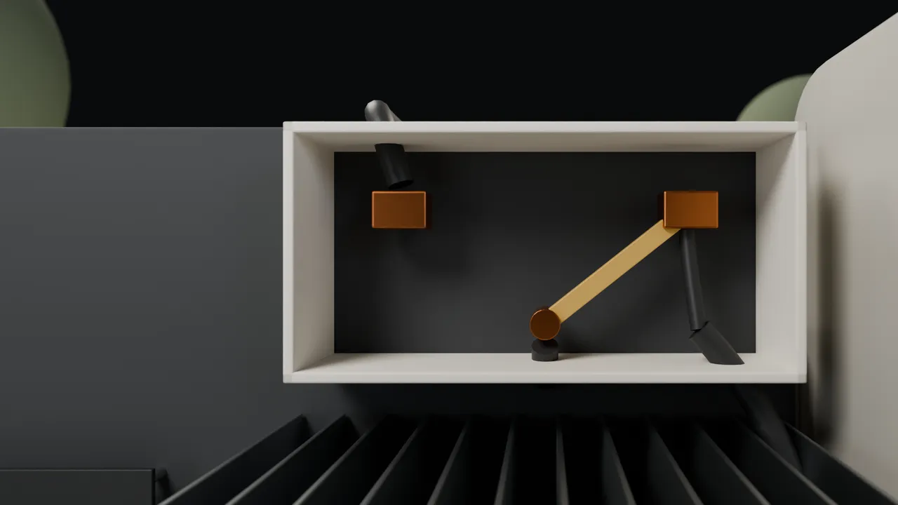 Illustrative generic transfer switch, not Base’s hardware or its location, with grid, home and battery contacts; the blade has moved to the battery.
